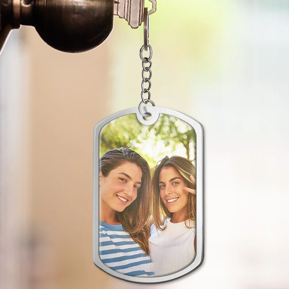 Custom Photo Soul Sister Definition Besties - Personalized Aluminum Keychain - Image 3