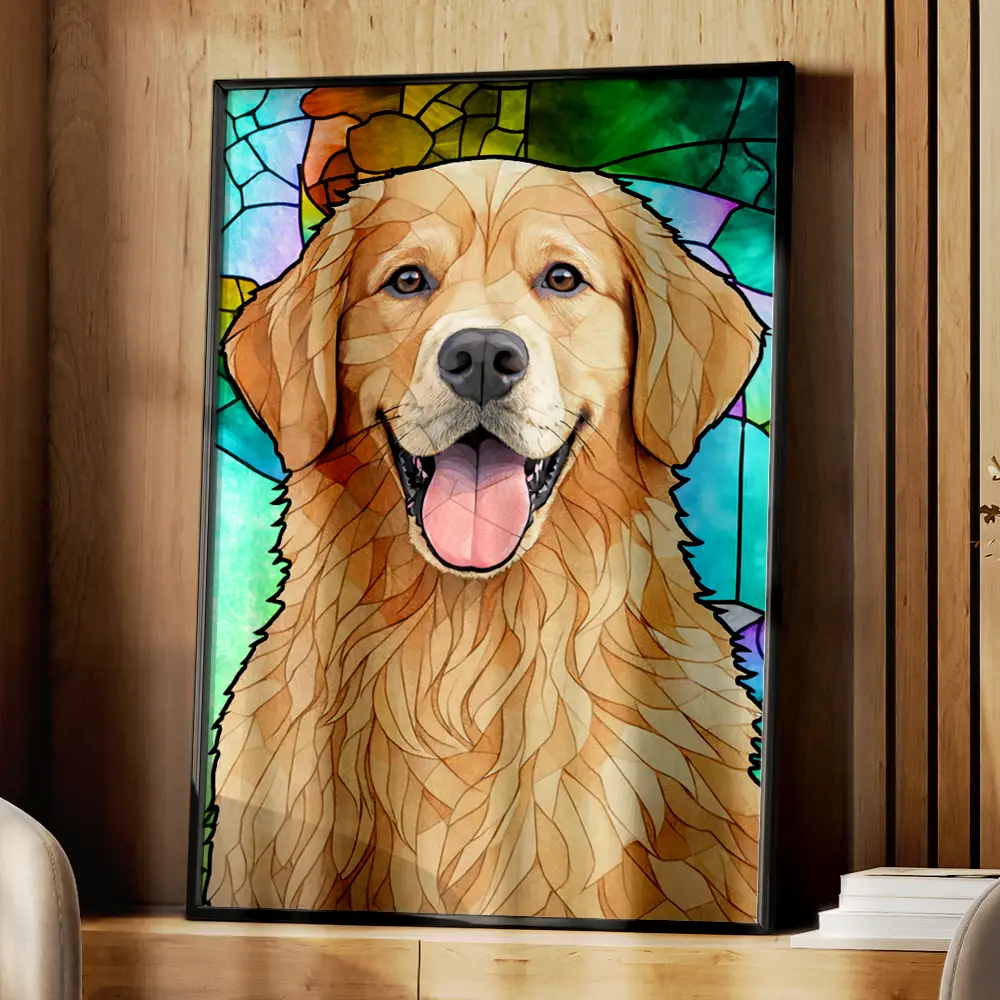 Custom Photo Stained Glass Portrait Mom Grandma Parents Family - Personalized Poster - Image 5
