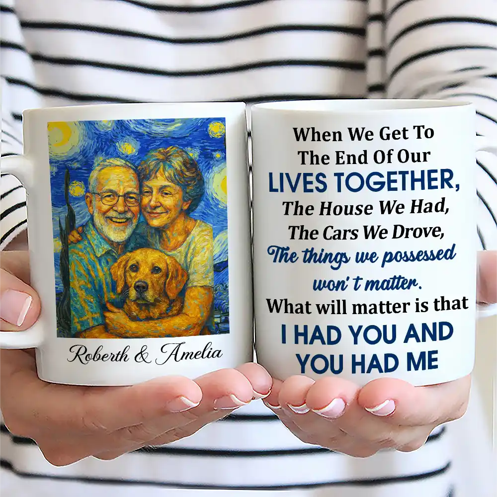 Custom Photo Starry Night Couple When We Get To The End Of Our Lives Together - Personalized Mug - Image 3