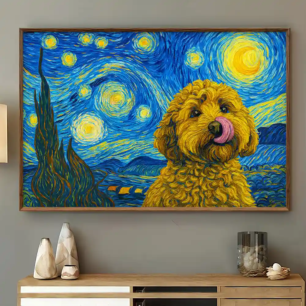 Custom Photo Starry Night Dog Cat Pet - Personalized Poster - Image 6