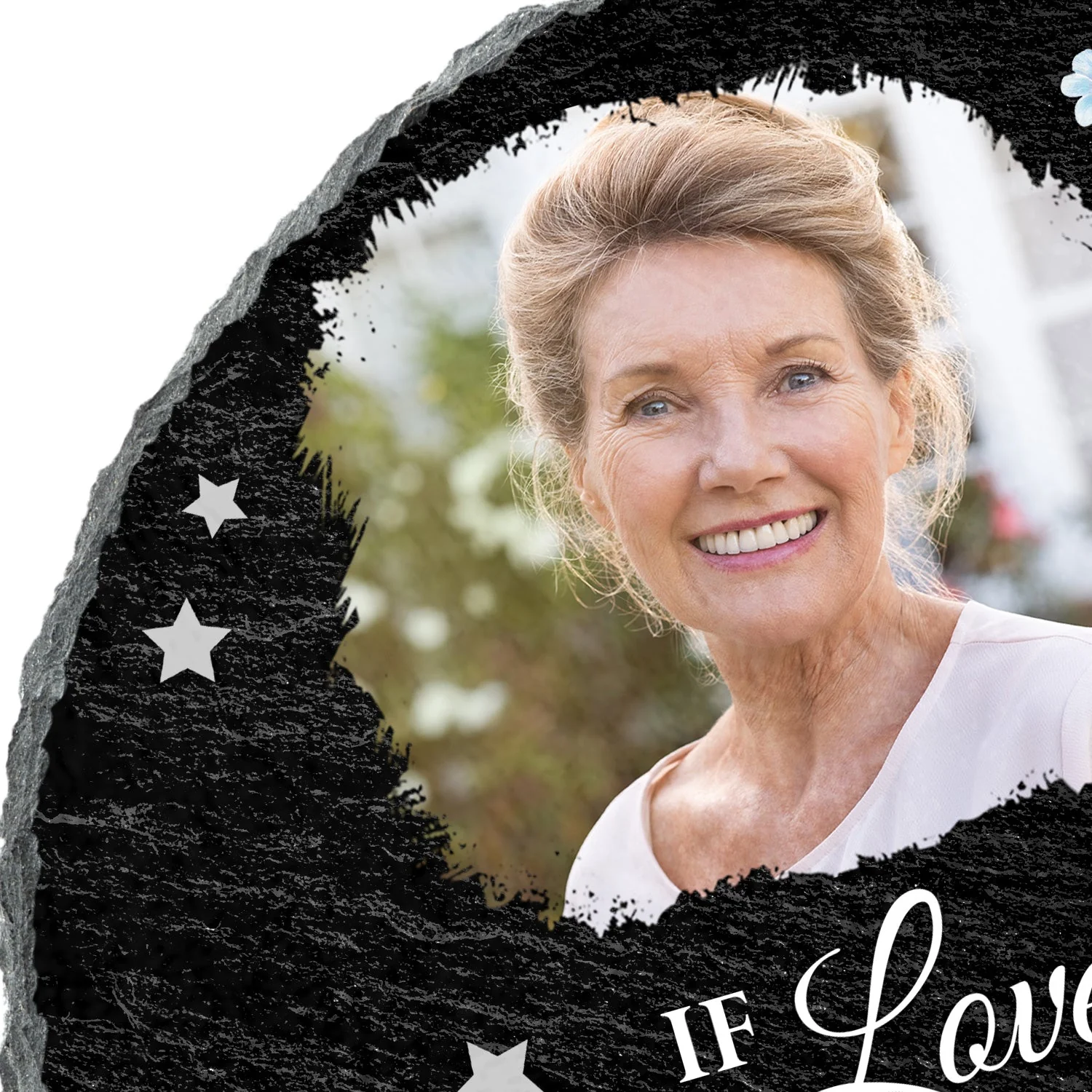 Custom Photo Stars In The Sky - Memorial Gift, Sympathy Gift - Personalized Circle Memorial Garden Stone - Image 2