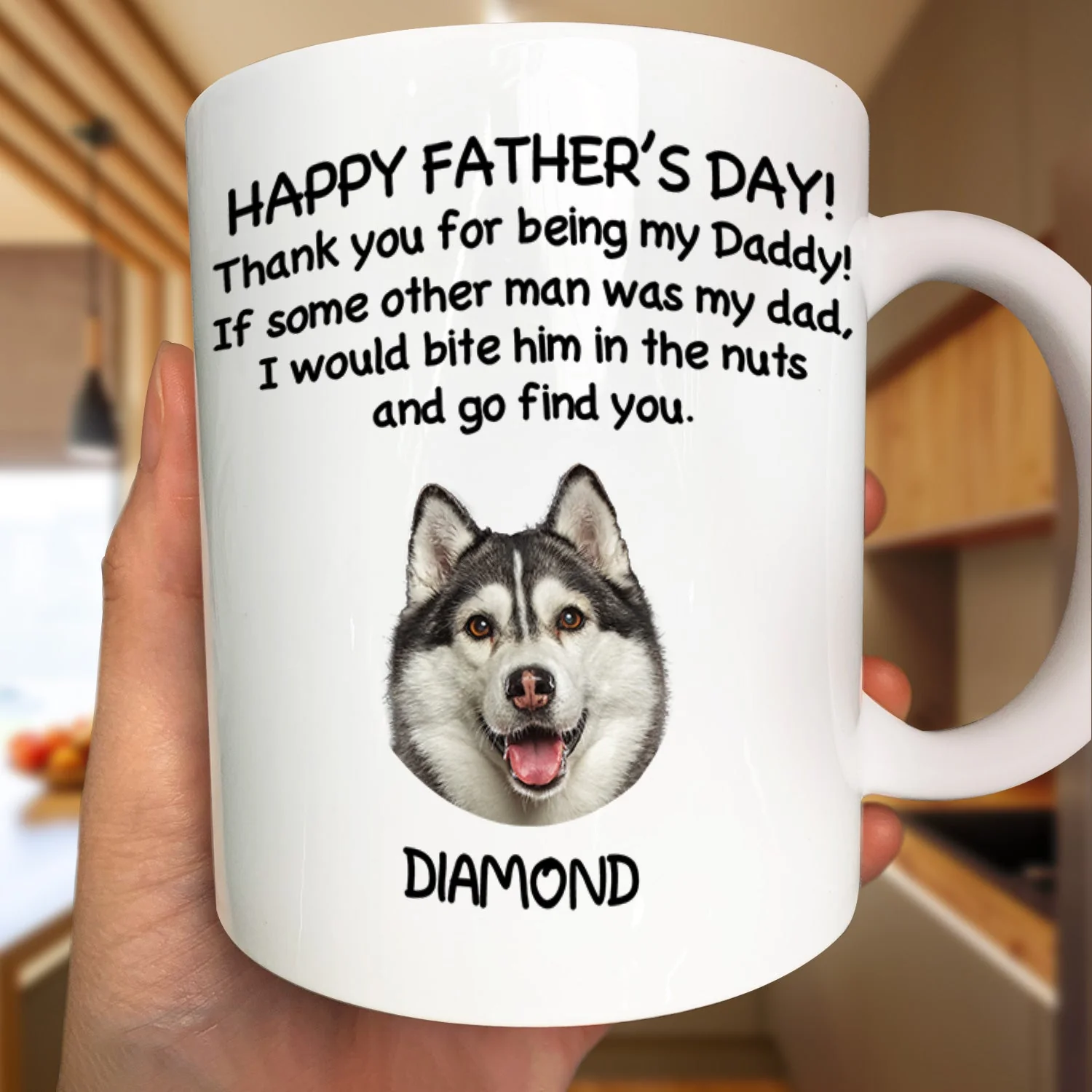 Custom Photo Thank You For Being My Daddy - Personalized Mug - Image 4