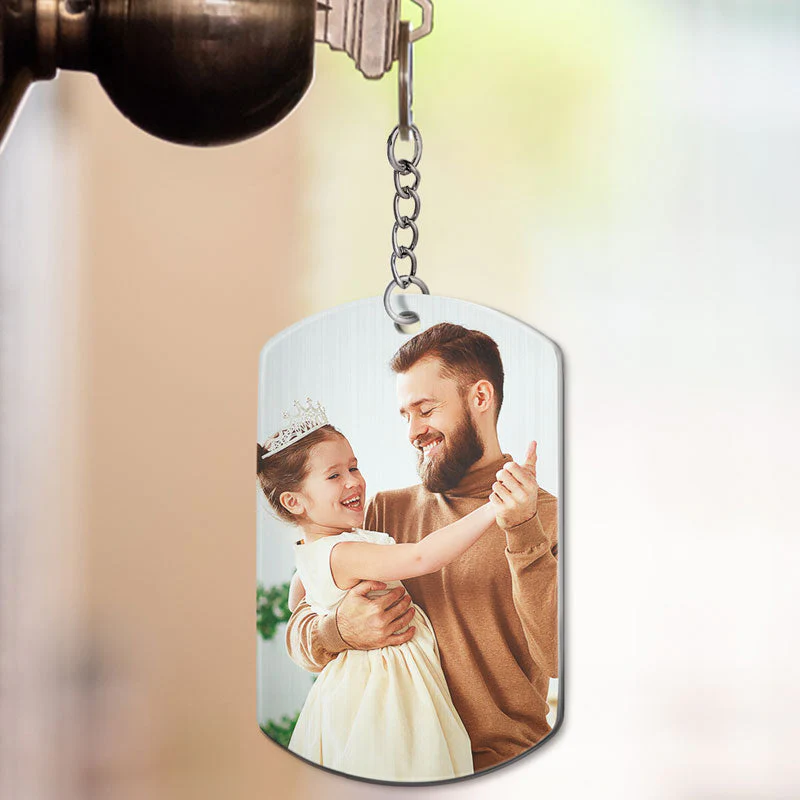 Custom Photo Thank You For Teaching Me How To Be Strong - Personalized Aluminum Keychain - Image 3