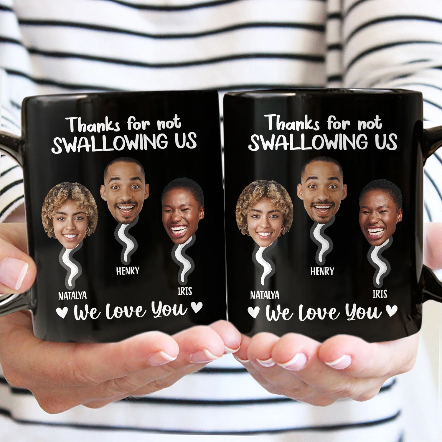 Custom Photo Thanks For Not Swallowing - Funny Gift For Mother - Personalized Mug - Image 5
