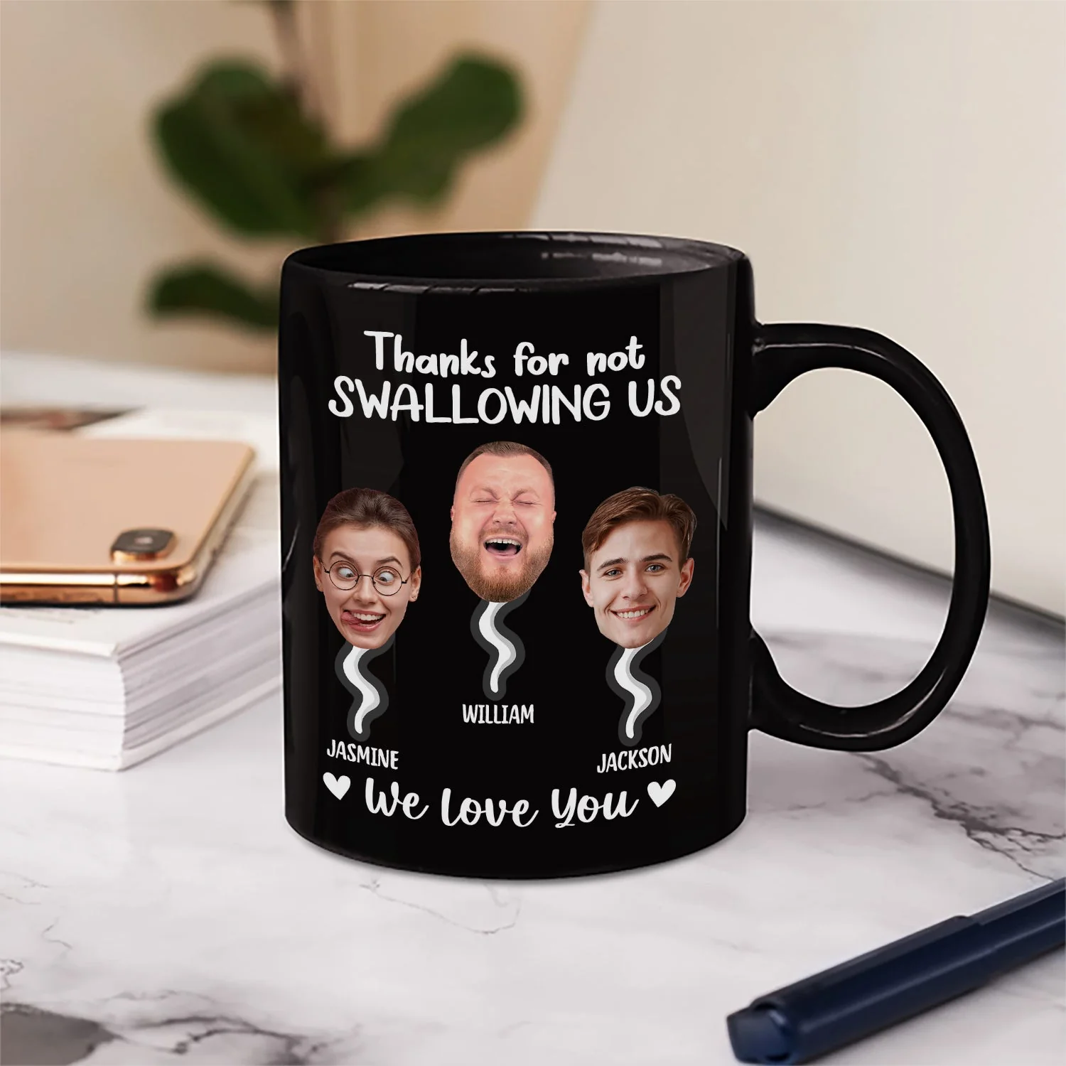 Custom Photo Thanks For Not Swallowing - Funny Gift For Mother - Personalized Mug - Image 7