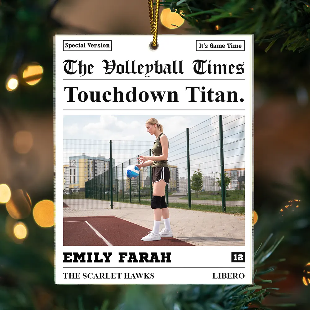 Custom Photo The Baseball Times - Personalized Custom Shaped Acrylic Ornament - Image 3