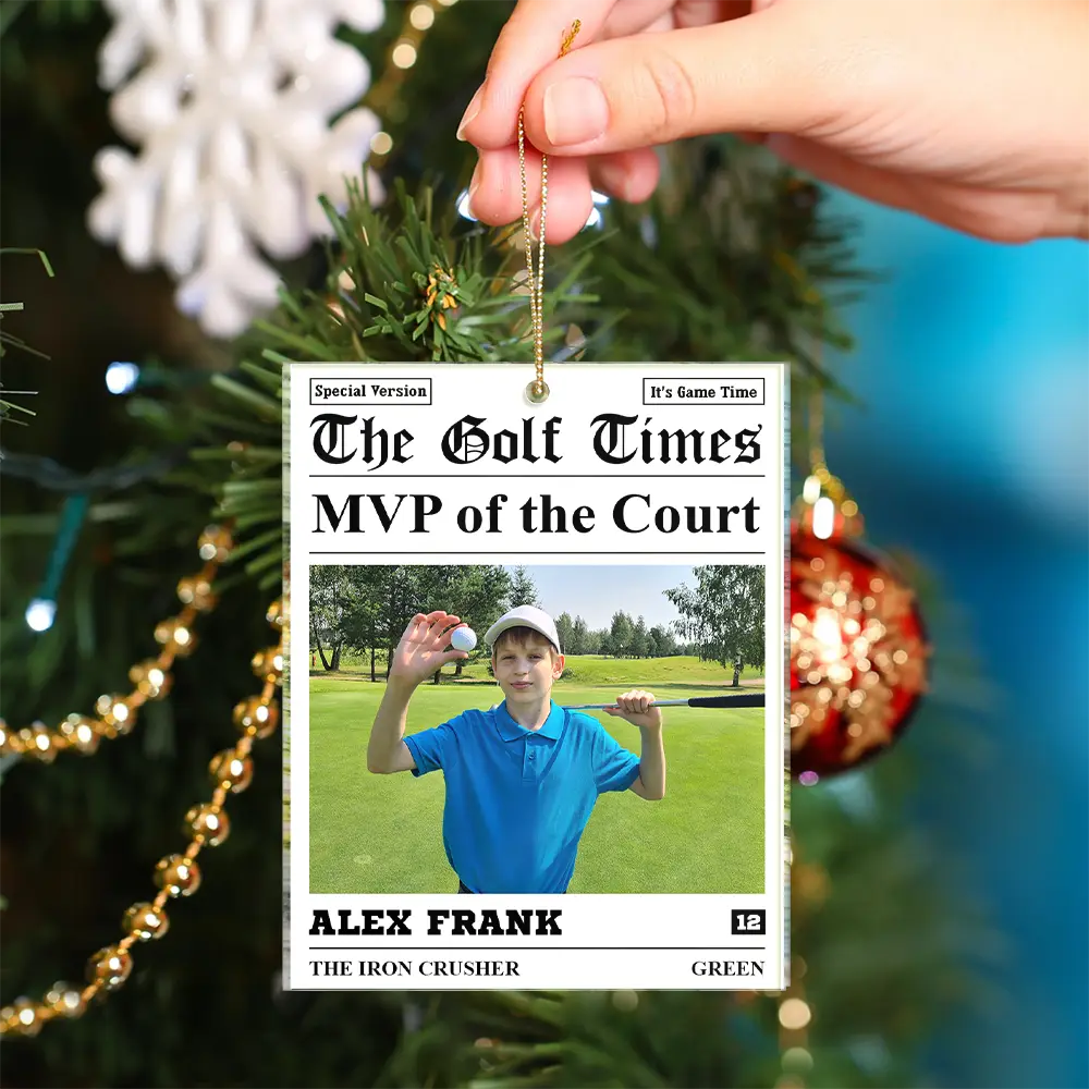 Custom Photo The Baseball Times - Personalized Custom Shaped Acrylic Ornament - Image 4