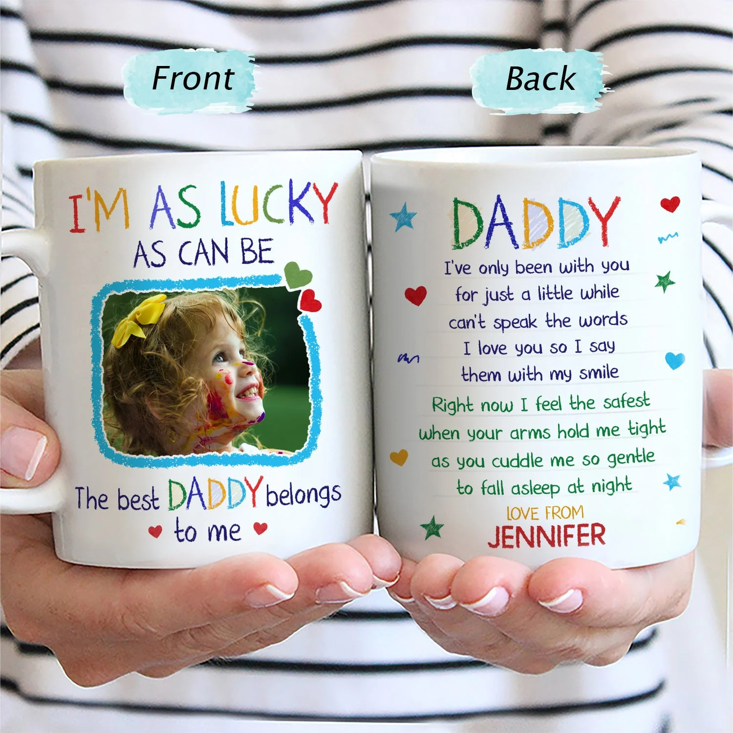 Custom Photo The Best Daddy Belongs To Me - Gift For Father, Dad - Personalized Mug - Image 2