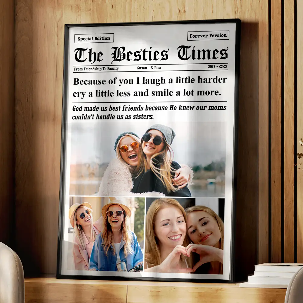 Custom Photo The Bestie Times From Friendship To Family - Personalized Poster - Image 3