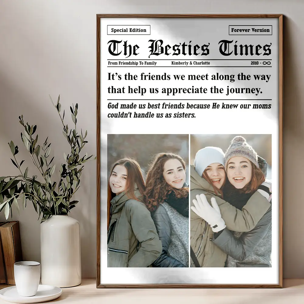 Custom Photo The Bestie Times From Friendship To Family - Personalized Poster - Image 4
