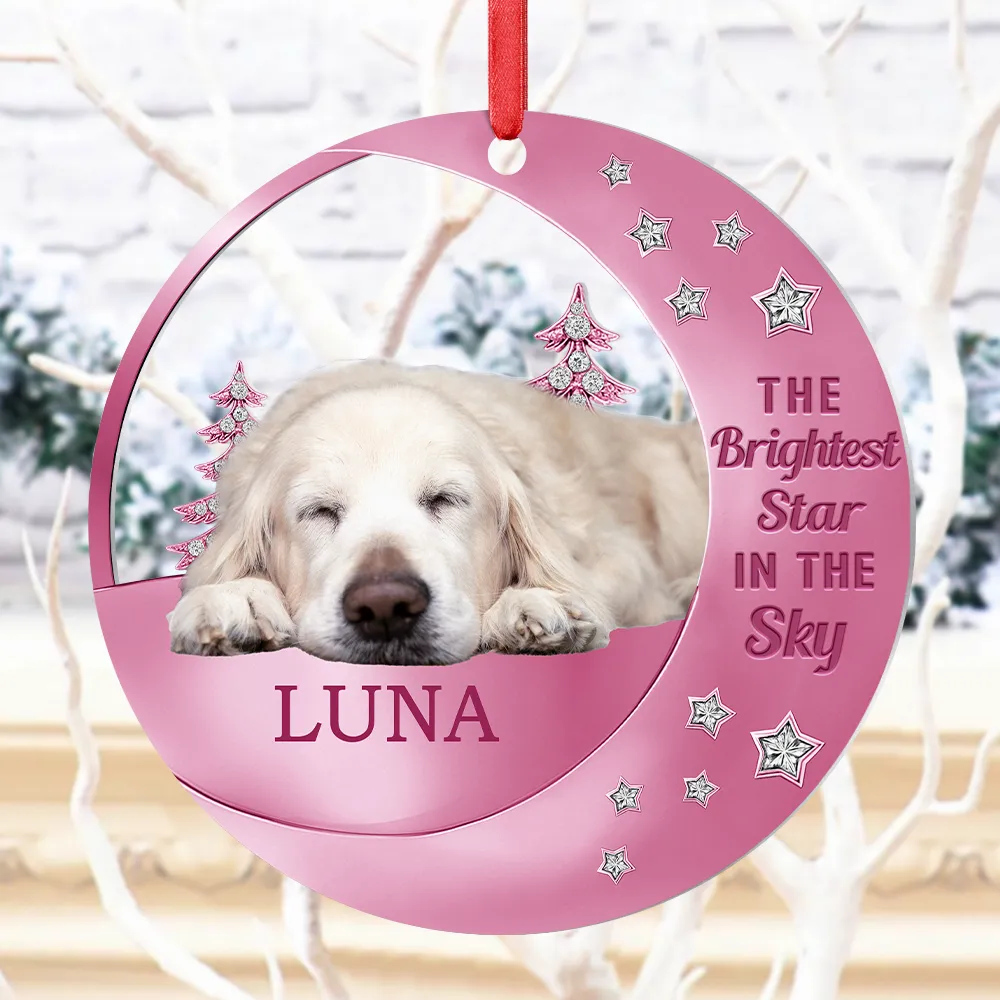 Custom Photo The Brightest Star In The Sky - Personalized Metal Ornament - Image 5