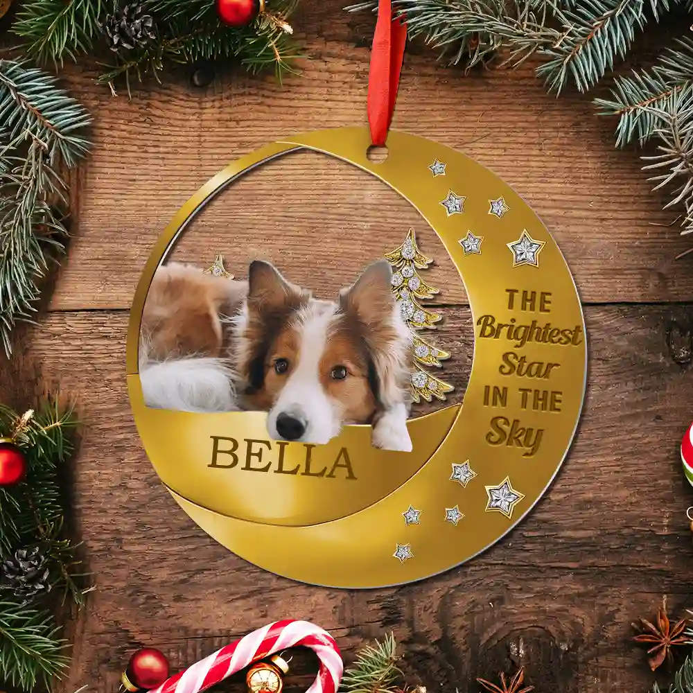 Custom Photo The Brightest Star In The Sky - Personalized Metal Ornament - Image 6