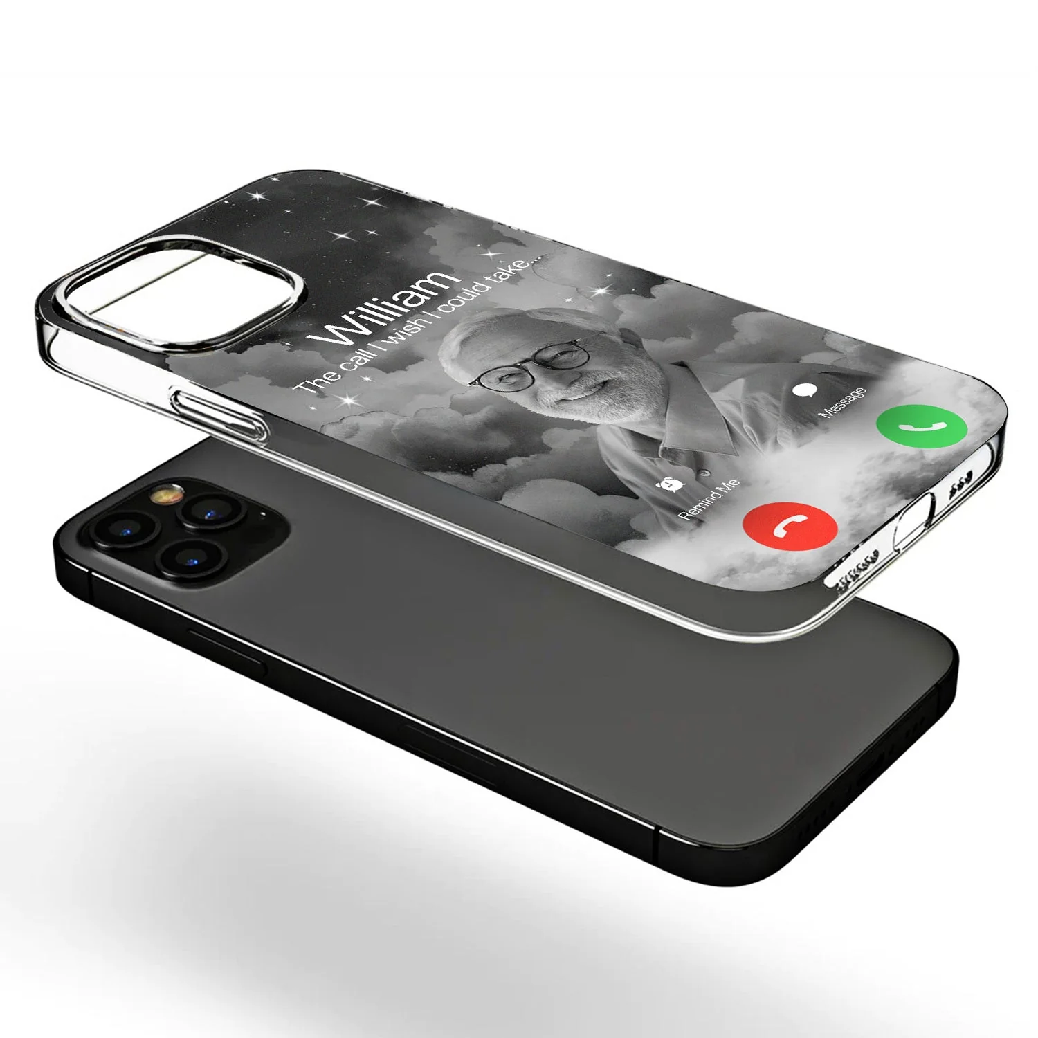 Custom Photo The Call I Wish - Memorial Gift For Family, Dad, Mom, Grandpa, Grandma - Personalized Clear Phone Case - Image 4