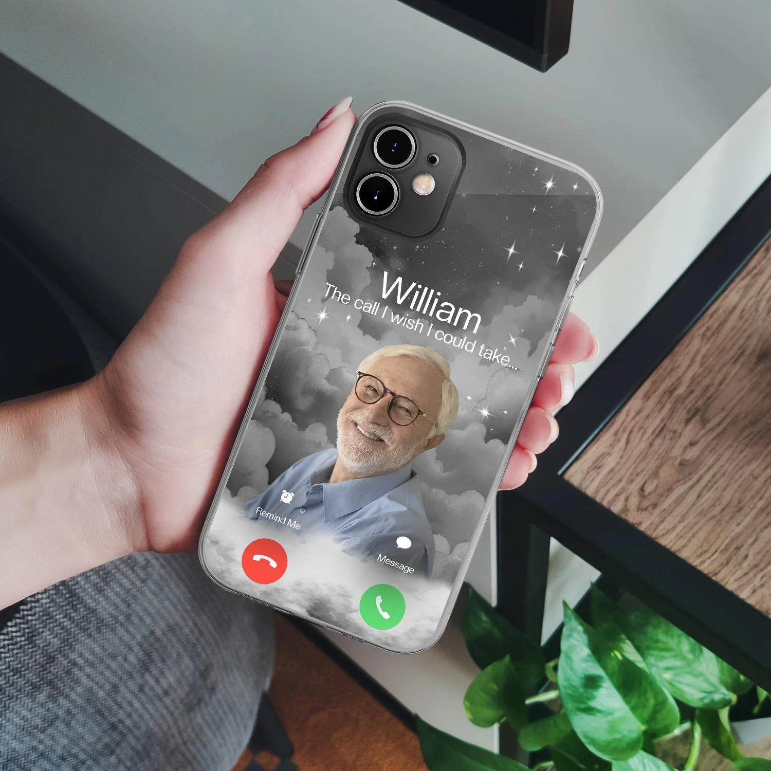 Custom Photo The Call I Wish - Memorial Gift For Family, Dad, Mom, Grandpa, Grandma - Personalized Clear Phone Case - Image 5