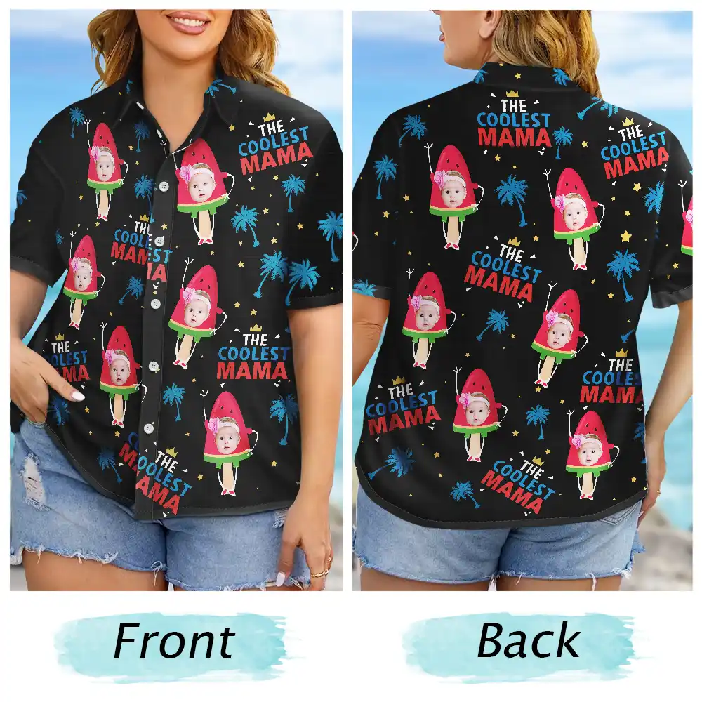Custom Photo The Coolest Pop Ice Cream Dad - Personalized Hawaiian Shirt - Image 7