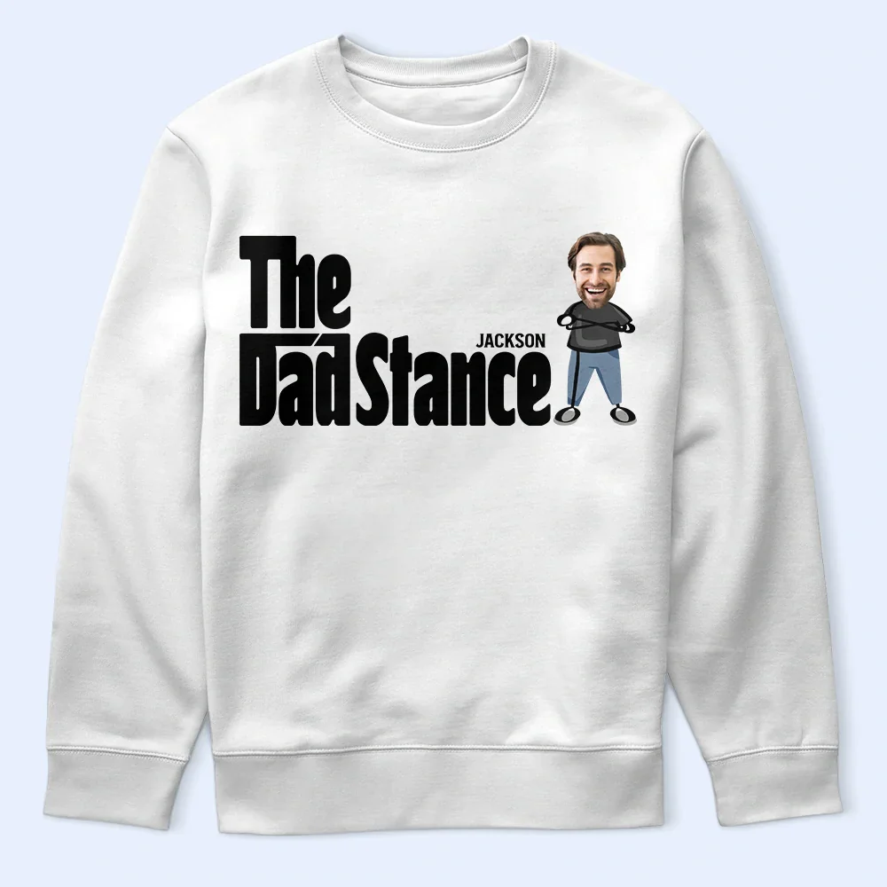 Custom Photo The Dad Stance - Personalized T Shirt - Image 6