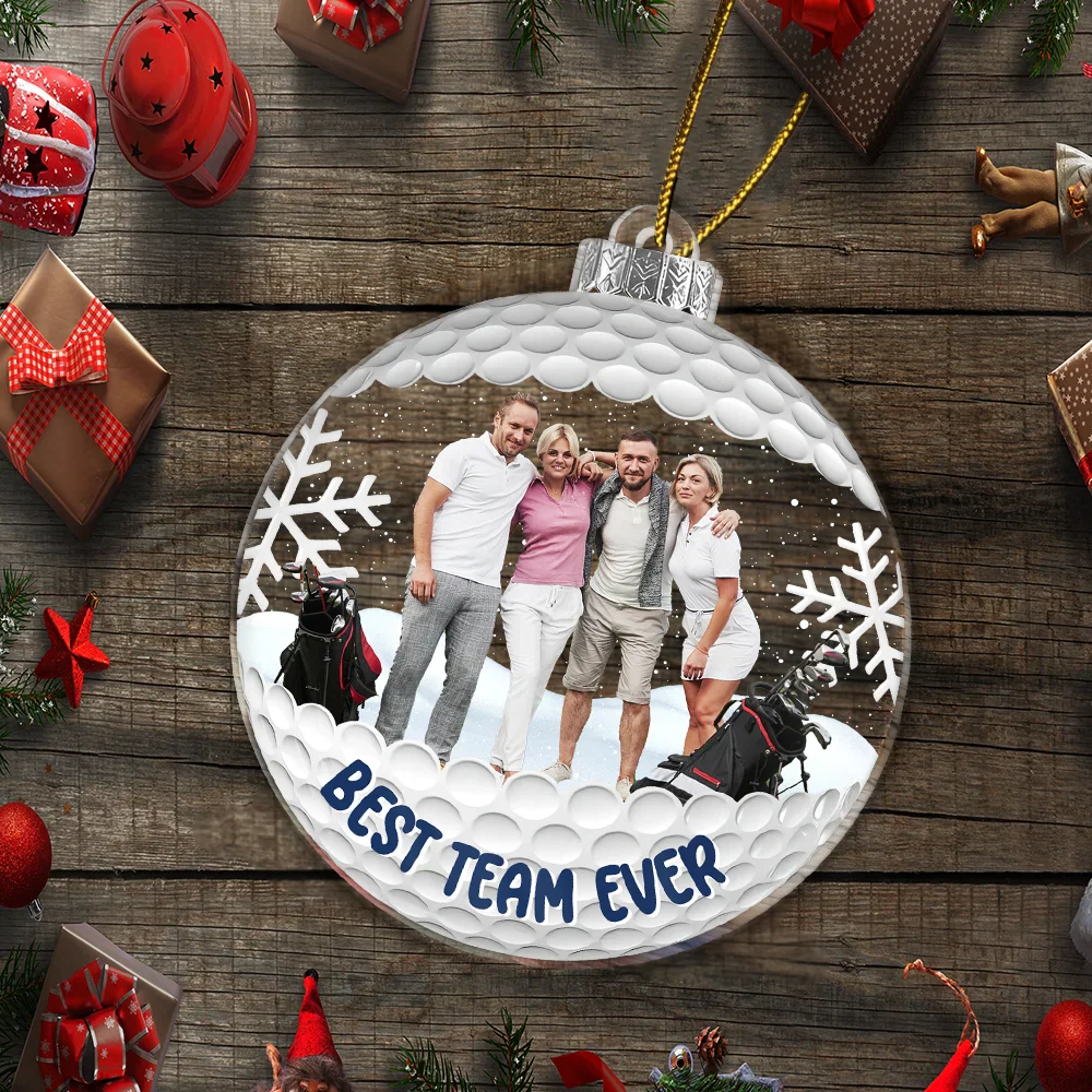 Custom Photo The Dream Golf Team - Personalized Custom Shaped Acrylic Ornament - Image 6