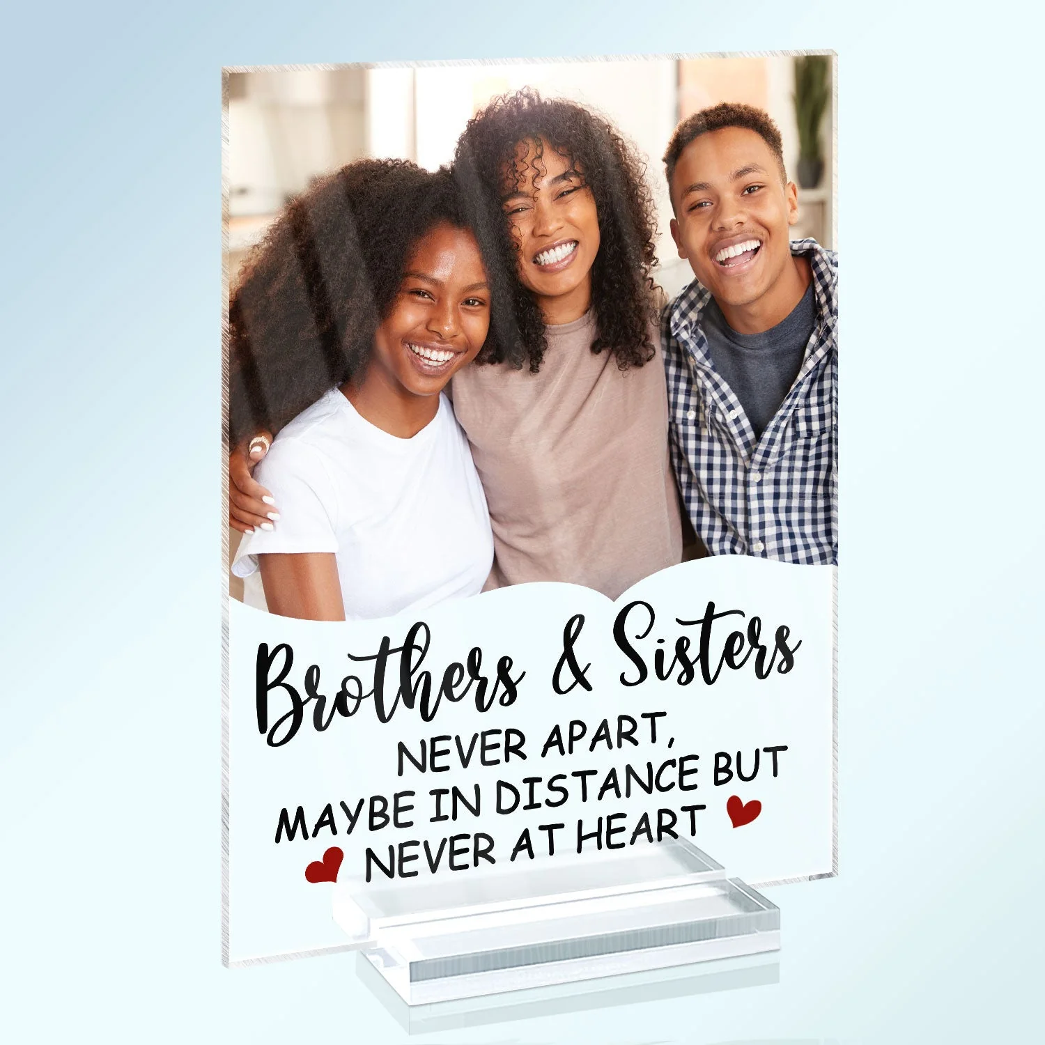 Custom Photo The Greatest Gift Our Parents Gave Us - Gift For Sisters, Brothers, Siblings - Personalized Vertical Rectangle Acrylic Plaque - Image 2