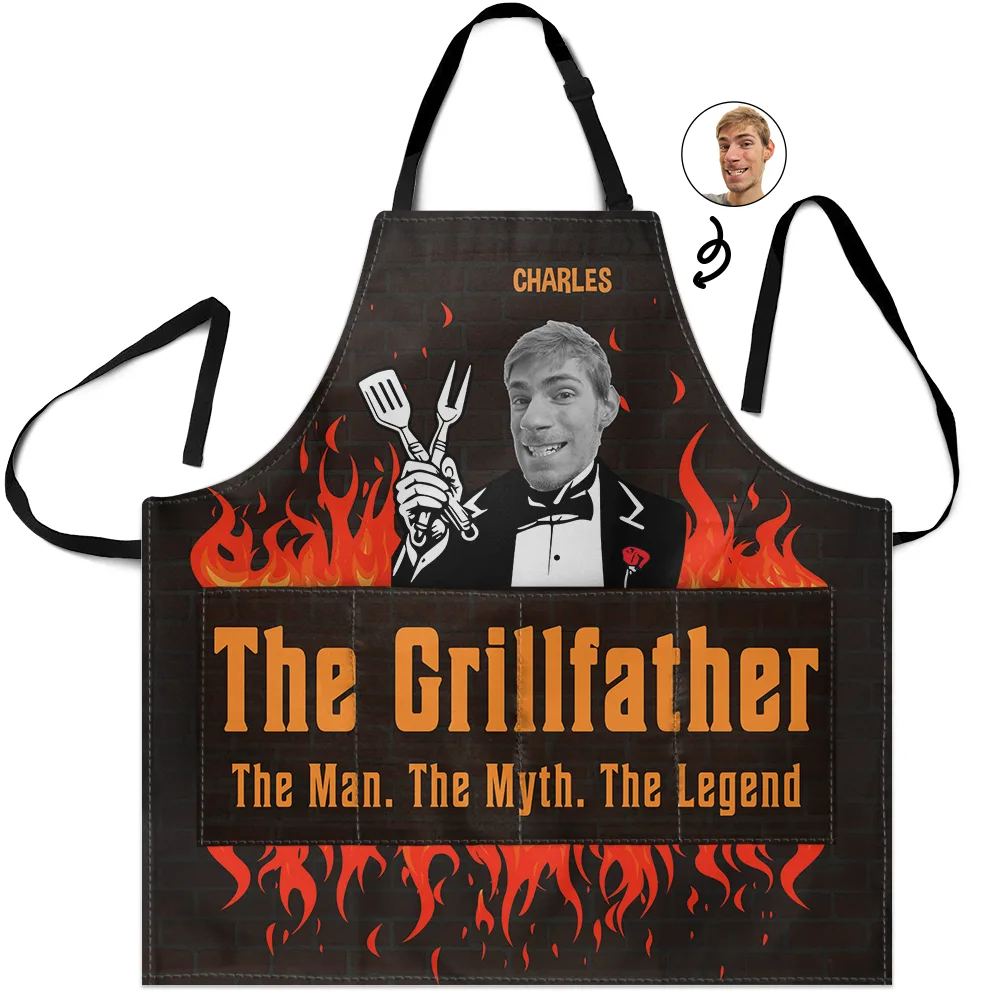 Custom Photo The Grillfather - Personalized Apron