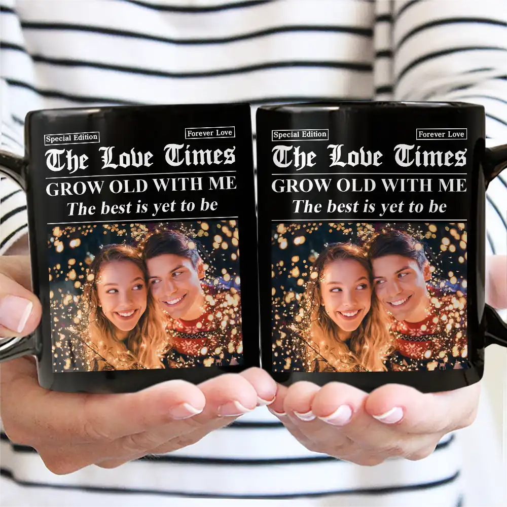 Custom Photo The Love Times Newspaper Theme - Personalized Mug - Image 3
