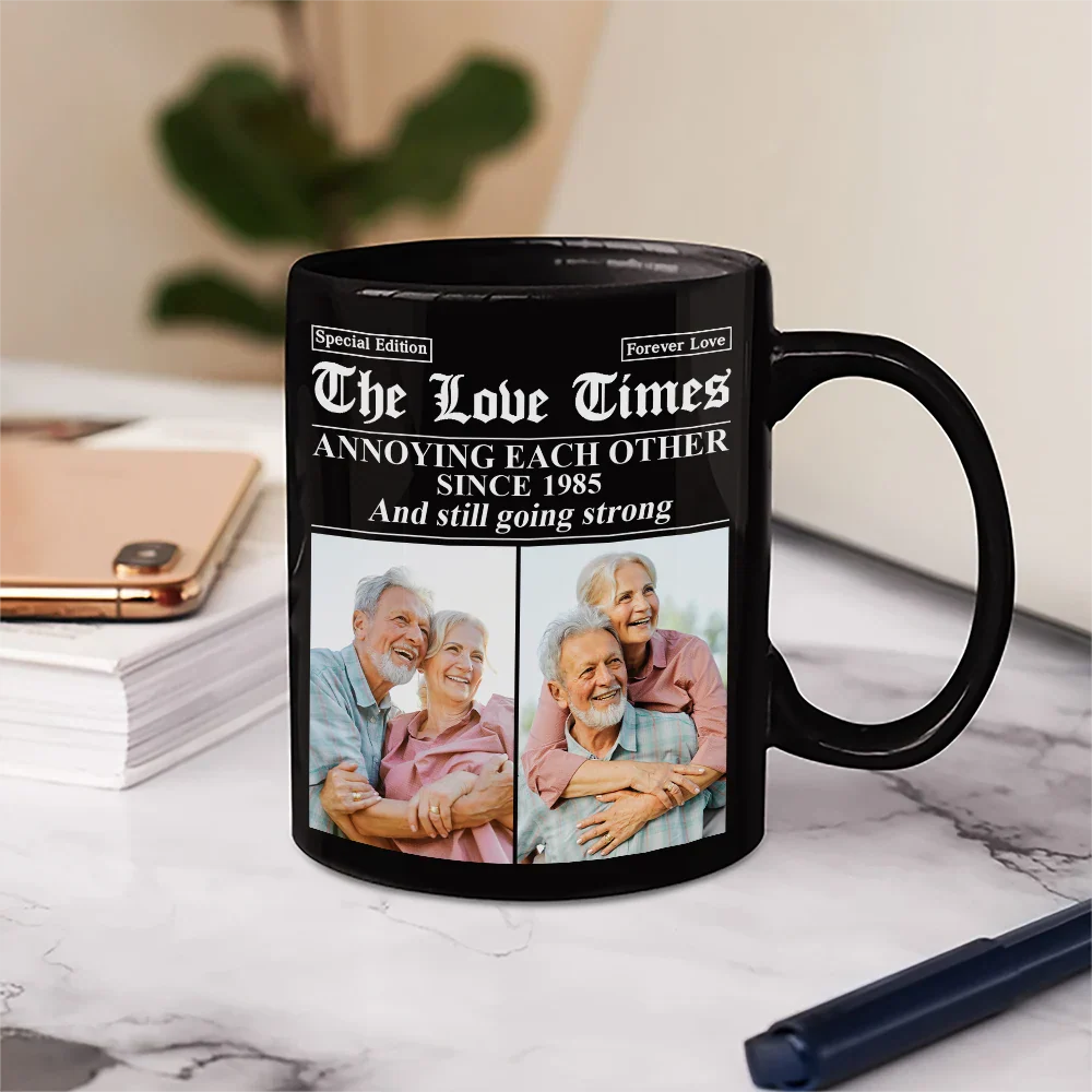 Custom Photo The Love Times Newspaper Theme - Personalized Mug - Image 5