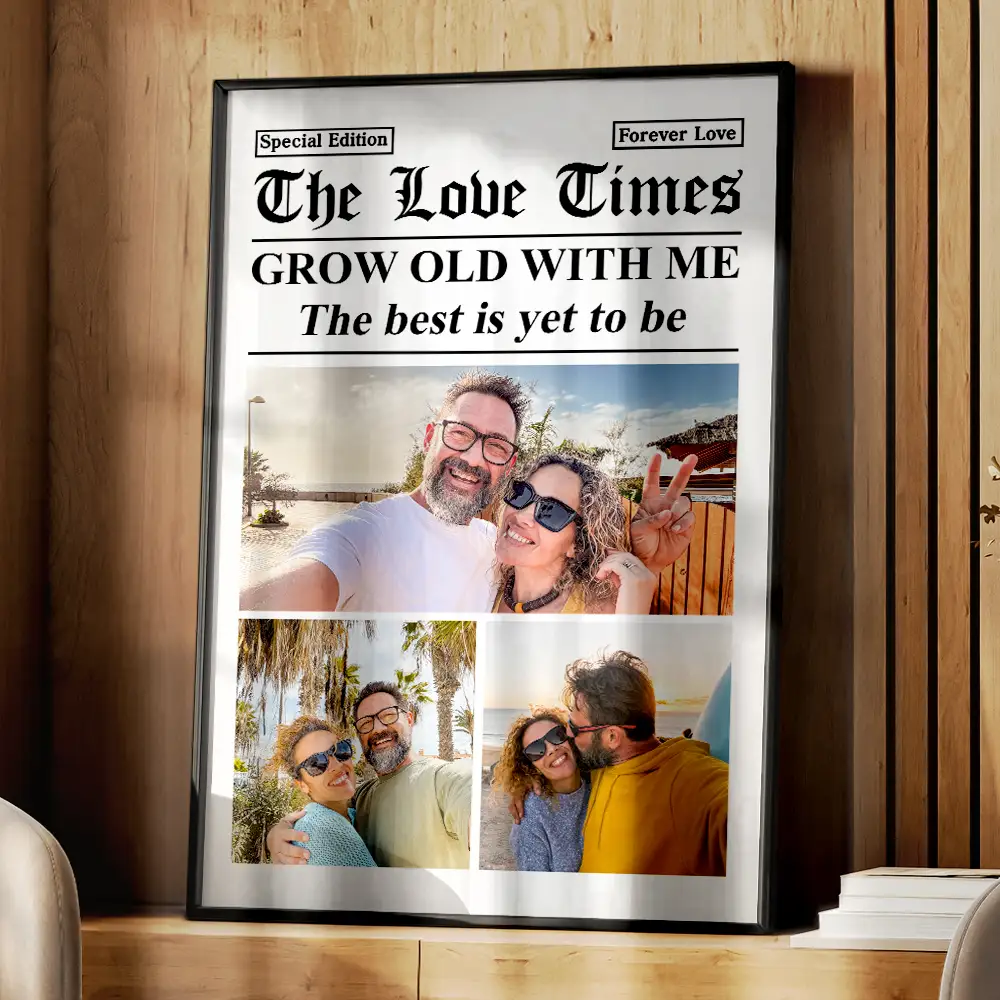 Custom Photo The Love Times Newspaper Theme - Personalized Poster - Image 4
