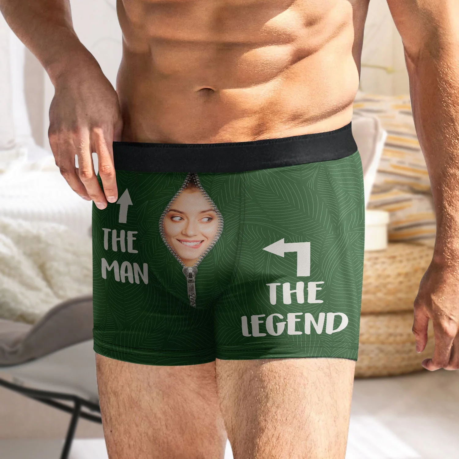 Custom Photo The Man The Legend - Funny Gift For Husband, Boyfriend - Personalized Men's Boxer Briefs - Image 6