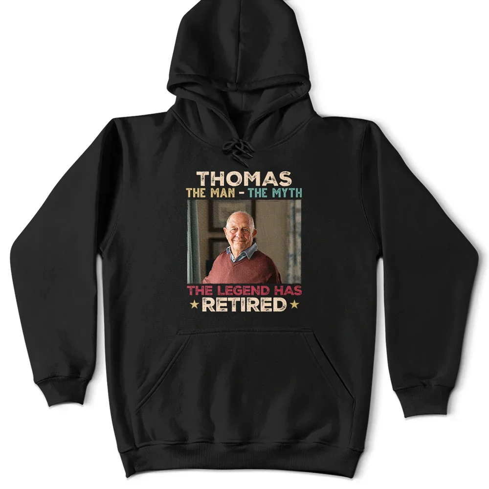 Custom Photo The Man The Myth The Legend Has Retired - Personalized T Shirt - Image 4