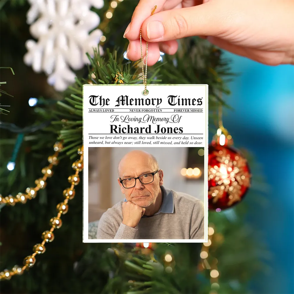 Custom Photo The Memory Times - Personalized Custom Shaped Acrylic Ornament - Image 4