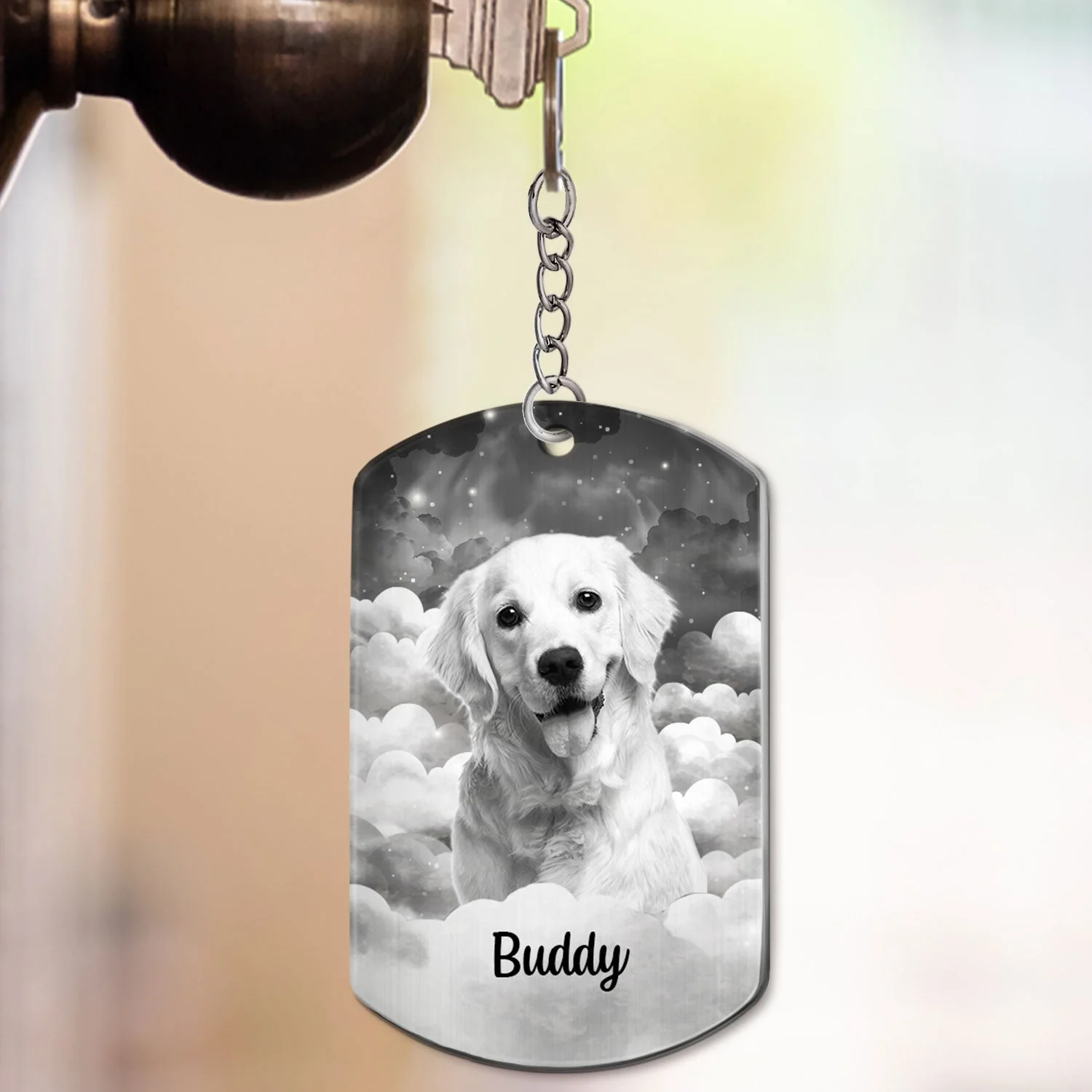 Custom Photo The Moment Your Heart Stopped - Memorial Gift For Family - Personalized Aluminum Keychain - Image 4