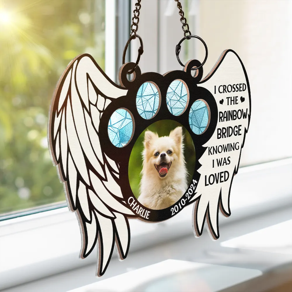 Custom Photo The Moment Your Heart Stopped Memorial - Personalized Window Hanging Suncatcher Ornament - Image 3