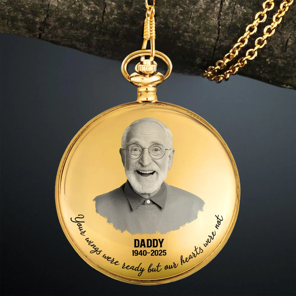 Custom Photo The Moment Your Heart Stopped Mine Changed Forever - Personalized Pocket Watch - Image 4