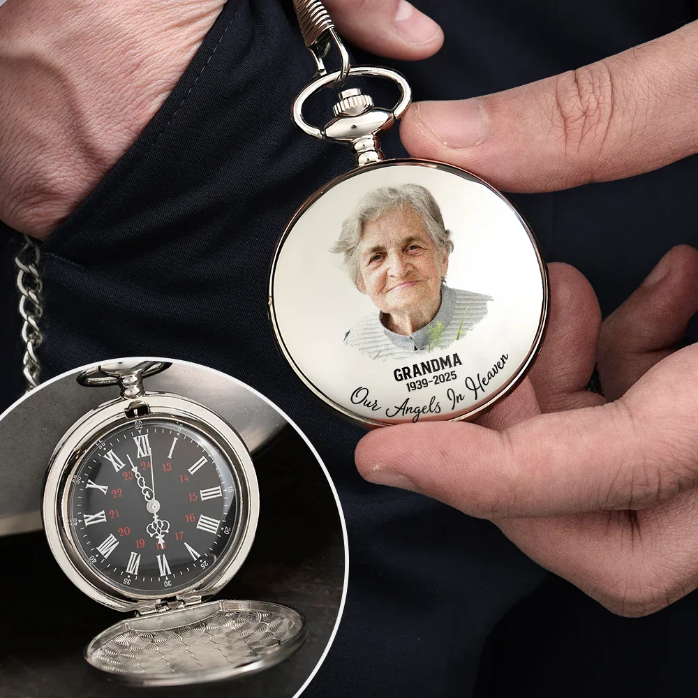 Custom Photo The Moment Your Heart Stopped Mine Changed Forever - Personalized Pocket Watch - Image 5