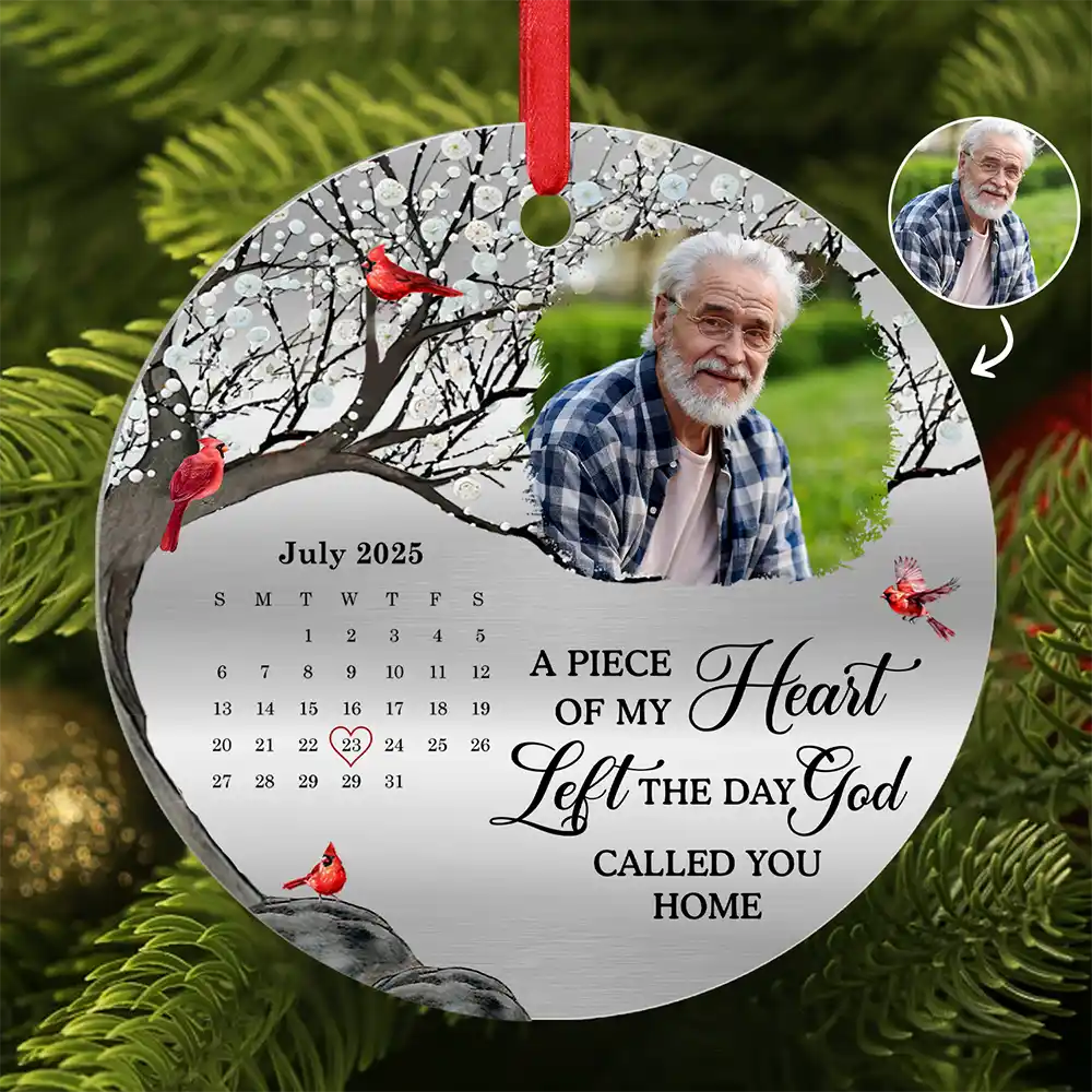 Custom Photo The Moment Your Heart Stopped - Personalized Metal Ornament - Image 2