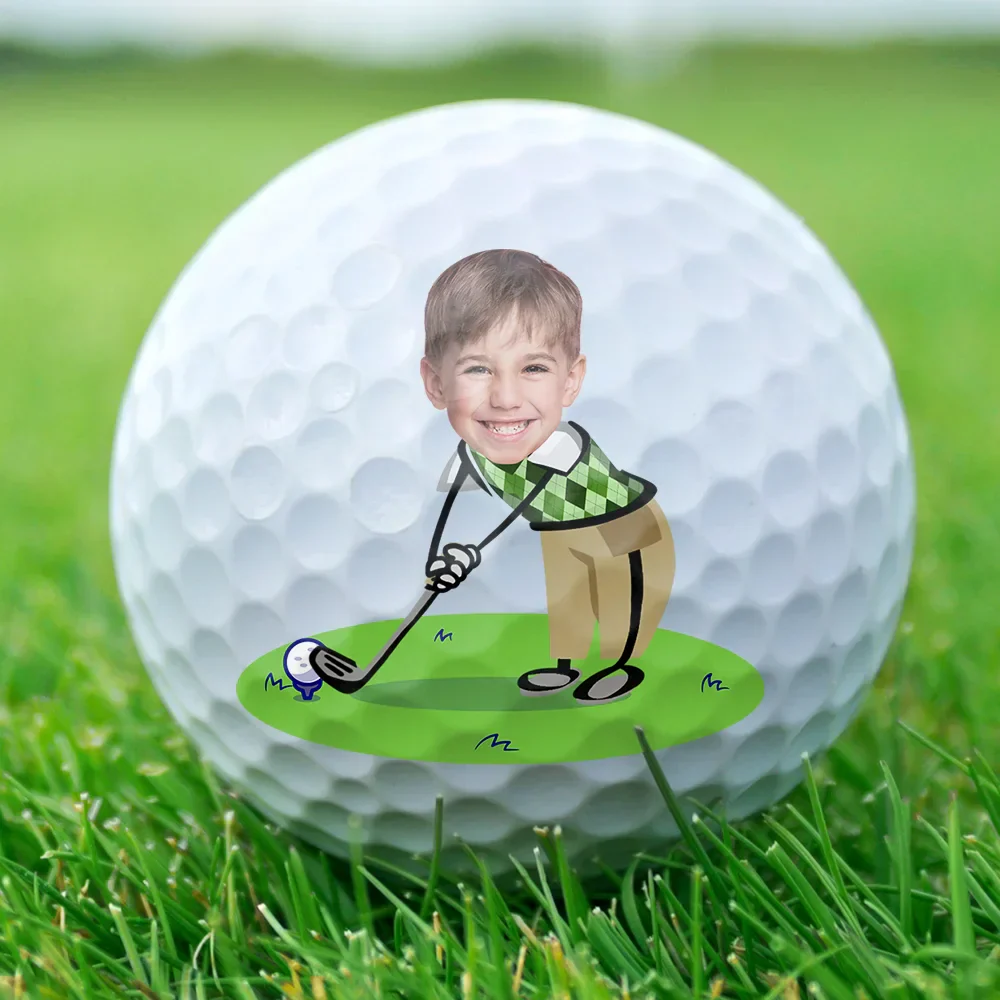 Custom Photo The Most Tee-rific Dad By Par - Personalized Golf Ball - Image 2