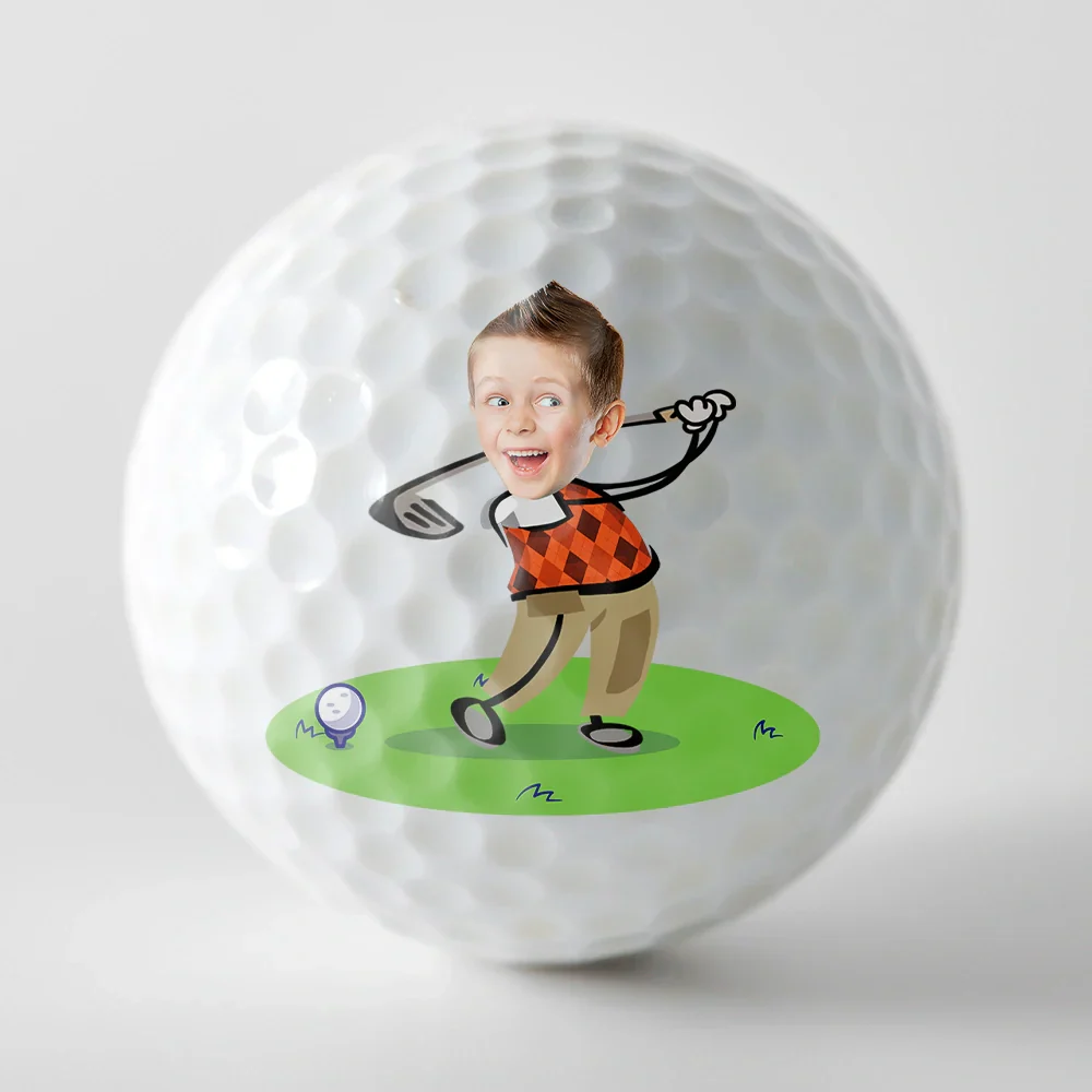 Custom Photo The Most Tee-rific Dad By Par - Personalized Golf Ball - Image 3