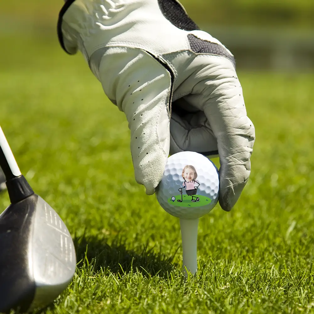 Custom Photo The Most Tee-rific Dad By Par - Personalized Golf Ball - Image 5