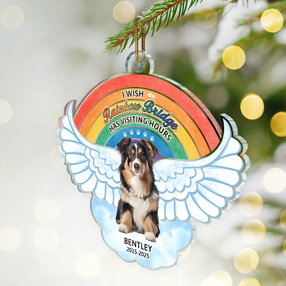 Custom Photo The Rainbow Bridge - Personalized Custom Shaped Acrylic Ornament - Image 3