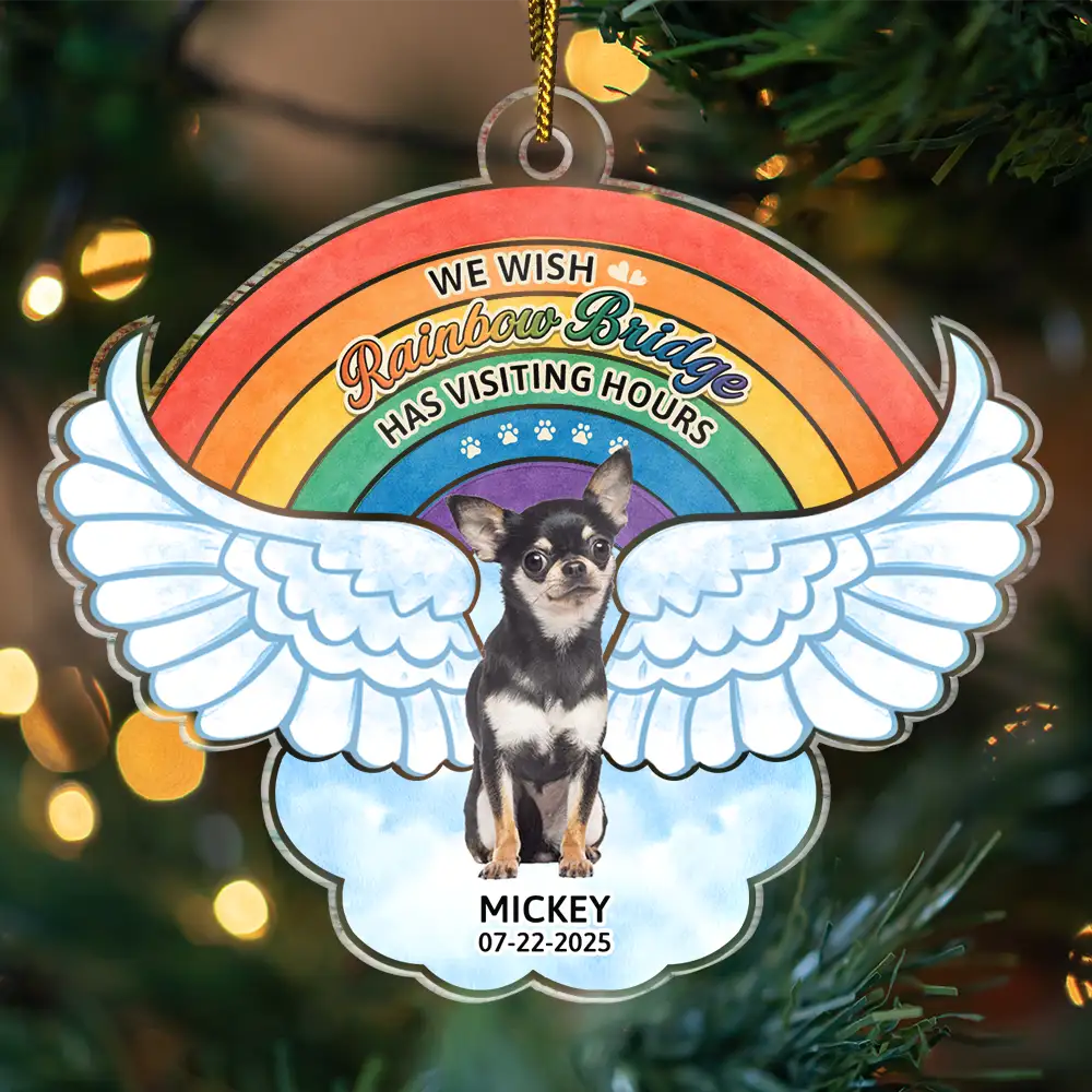 Custom Photo The Rainbow Bridge - Personalized Custom Shaped Acrylic Ornament - Image 4