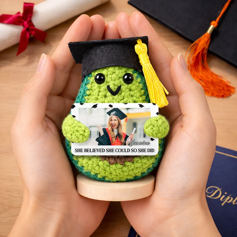 Custom Photo The Tassel Was Worth The Hassle - Personalized Doll Crochet With Custom Card - Image 2