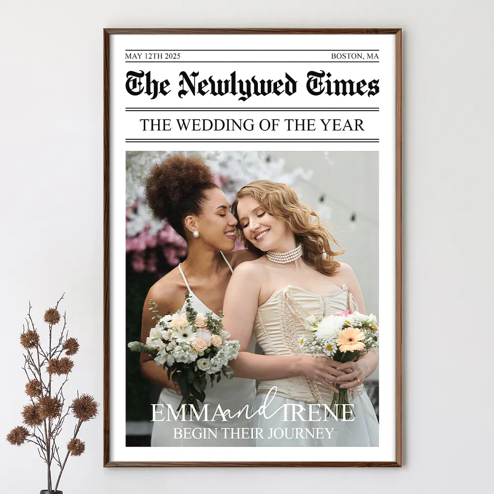 Custom Photo The Wedding Of The Year Newlywed Couples - Personalized Poster - Image 3