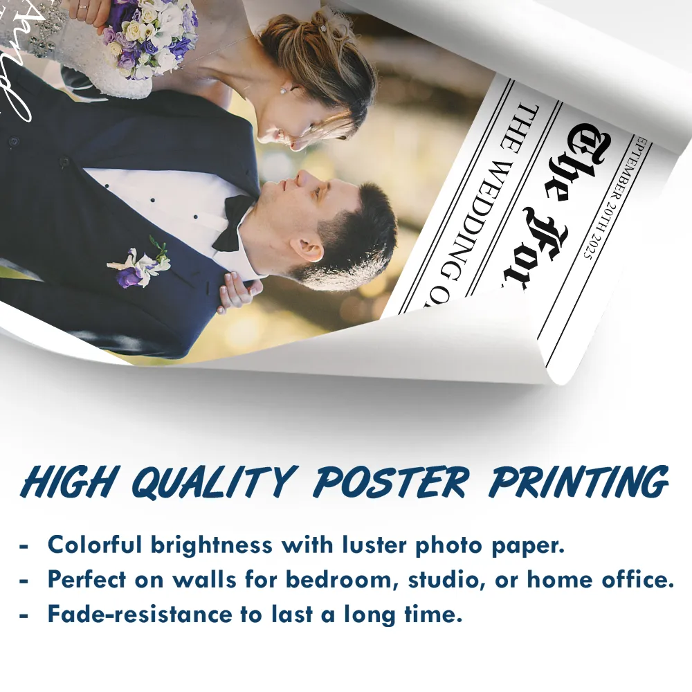 Custom Photo The Wedding Of The Year Newlywed Couples - Personalized Poster - Image 5