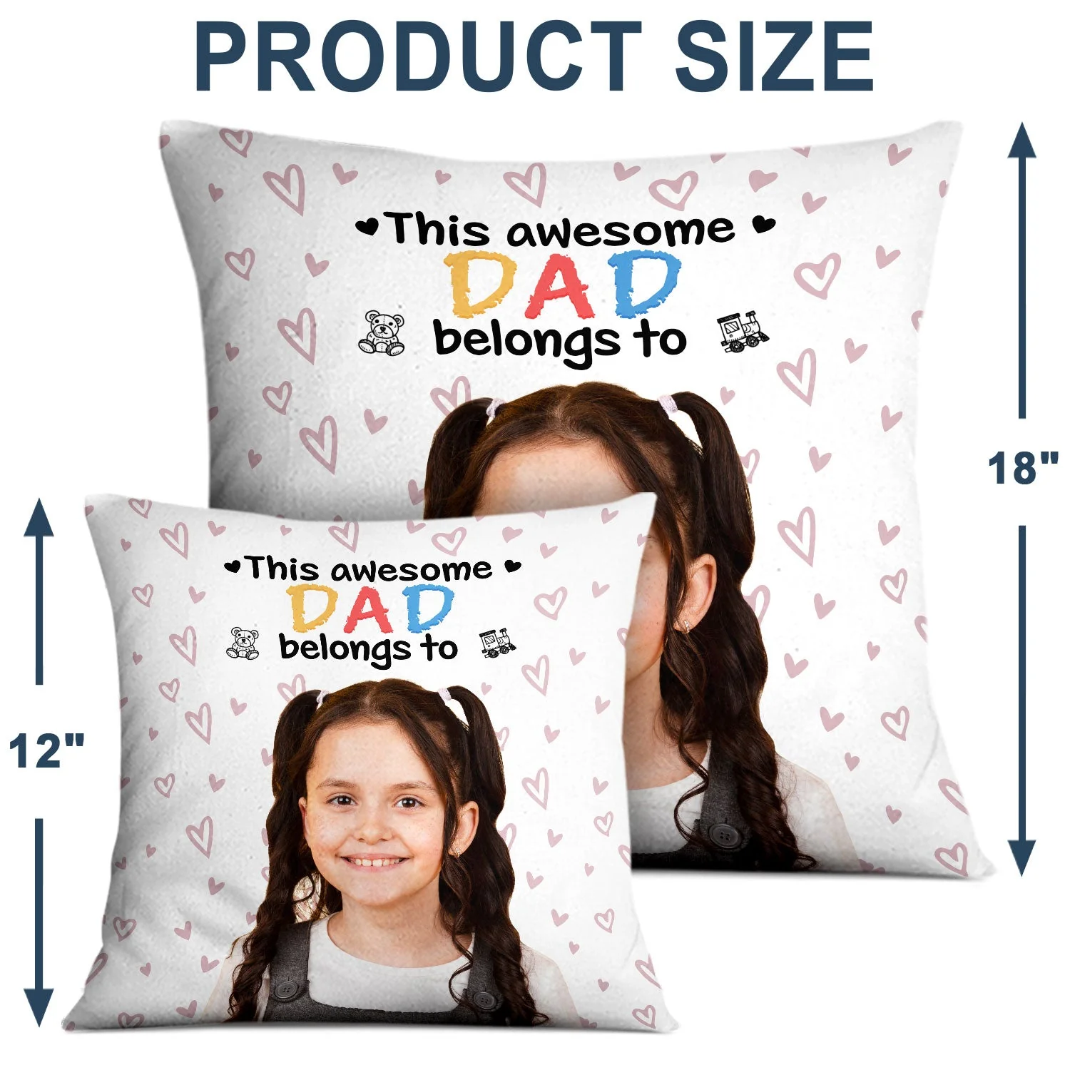 Custom Photo This Awesome Mommy Daddy Belongs To - Birthday, Loving Gift For Mother, Father, Grandma, Grandpa - Personalized Pillow - Image 5