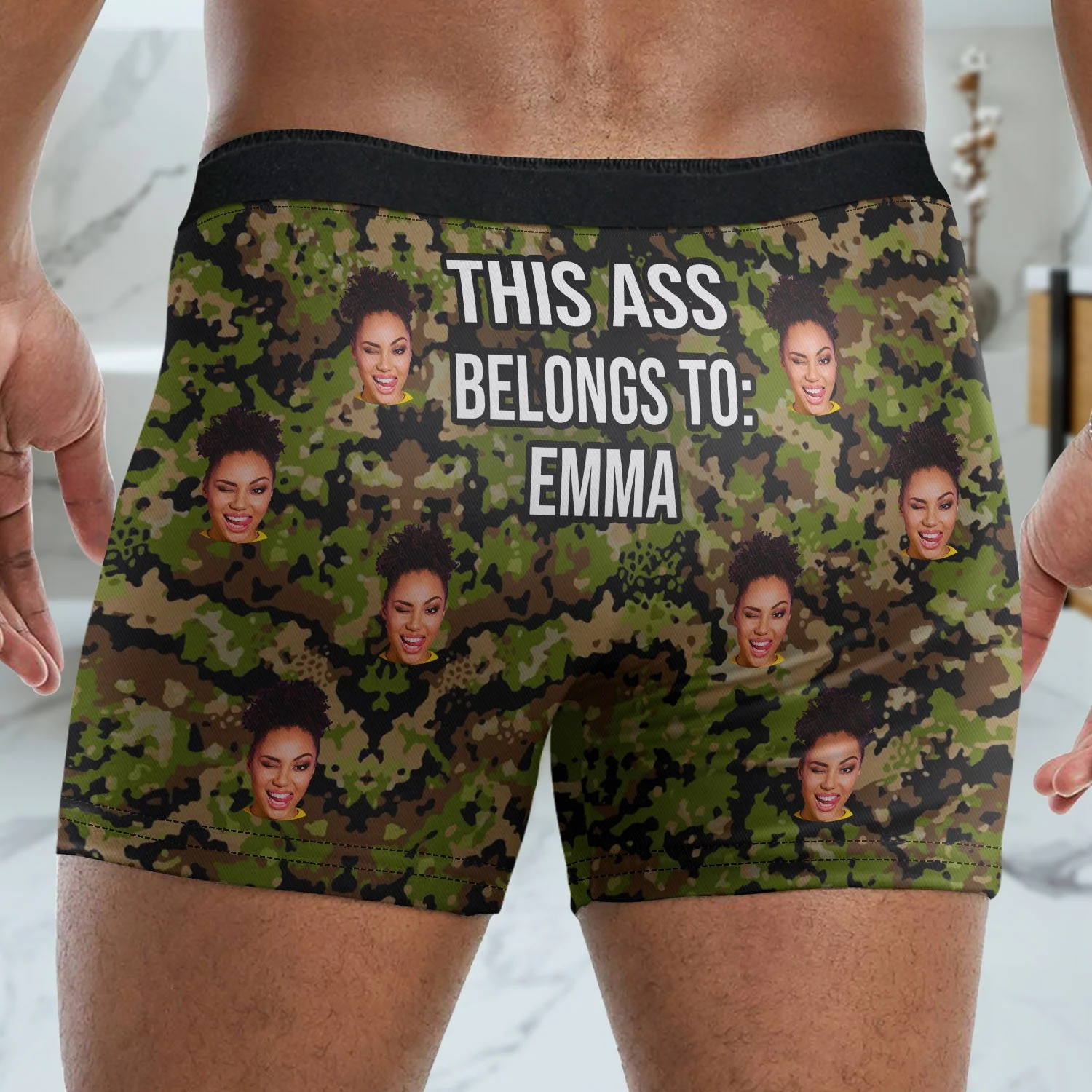Custom Photo This Belongs To Wife - Funny Gift For Husband, Boyfriend - Personalized Men's Boxer Briefs - Image 5