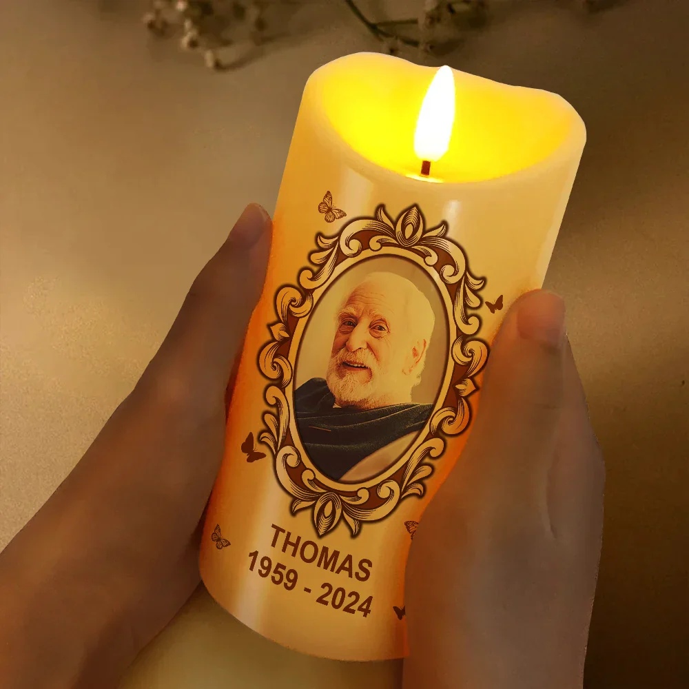 Custom Photo This Candle Is Lit - Personalized Flameless LED Candle - Image 3
