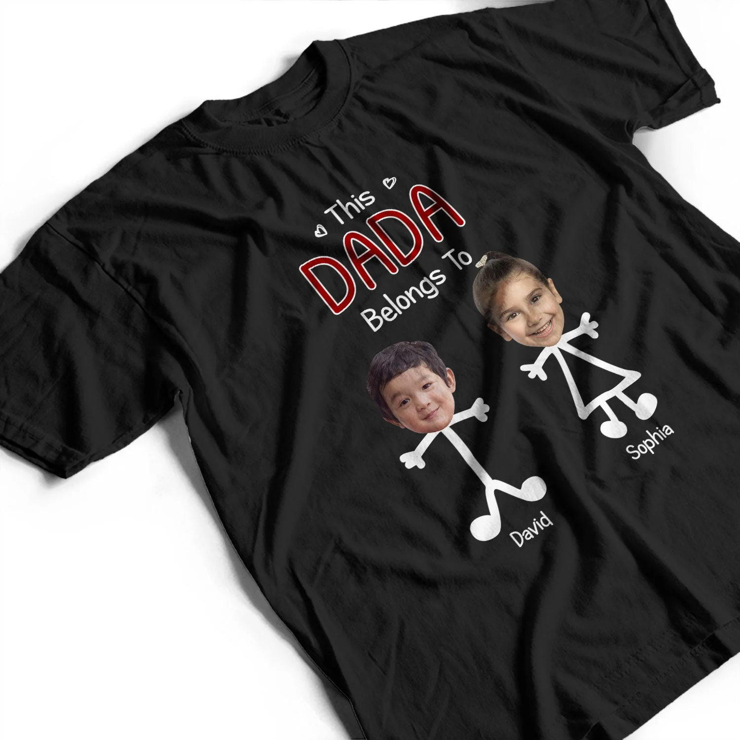 Custom Photo This Dad Grandpa Belongs To Kids - Birthday, Loving Gift For Daddy, Father, Grandfather, Husband - Personalized Custom T Shirt - Image 3