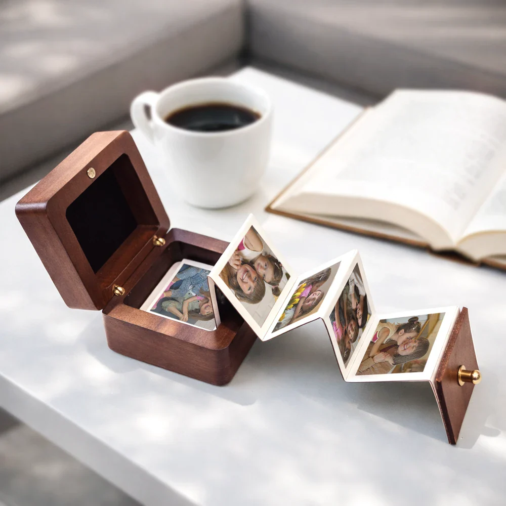 Custom Photo This Grandma Belongs To The Kids - Personalized Wooden Accordion Photo Box - Image 4
