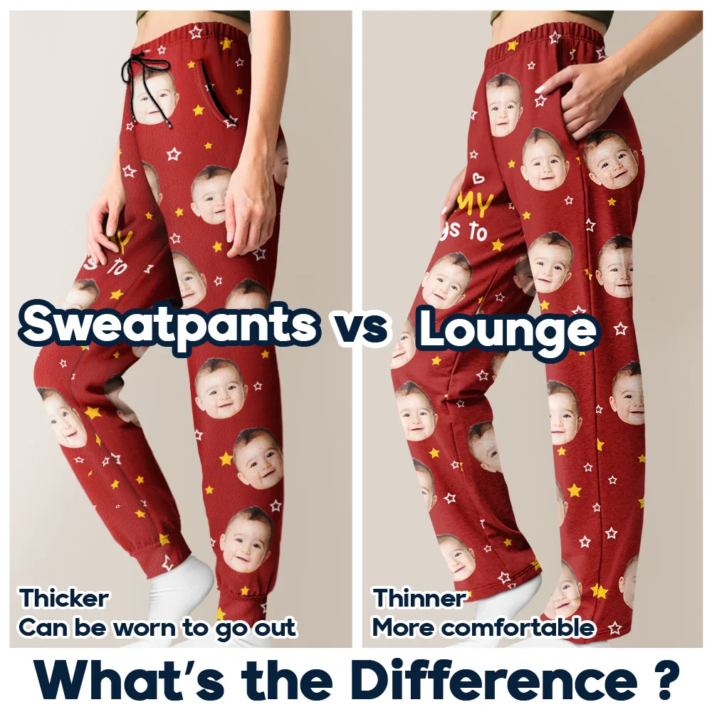 Custom Photo This Grandpa Grandma Belongs To Kids Pet Face - Personalized Pajama Pants - Image 9
