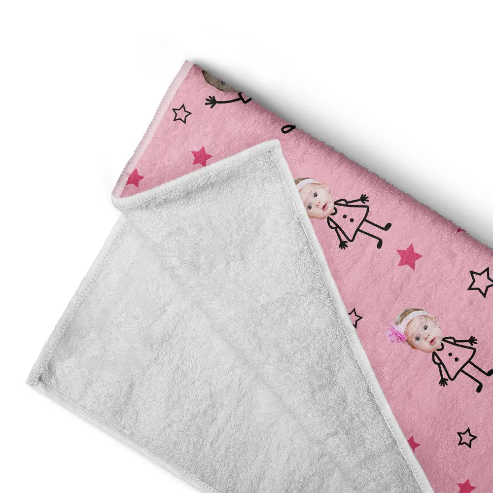 Custom Photo This Grandpa Grandma Dad Mom Belongs To Kids Pet - Personalized Beach Towel - Image 4