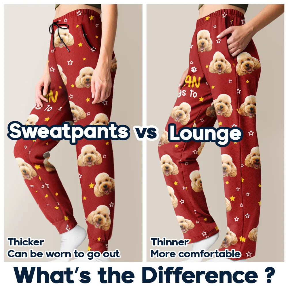 Custom Photo This Human Belongs To Dog Cat Cute Face Cut - Personalized Pajama Pants - Image 7